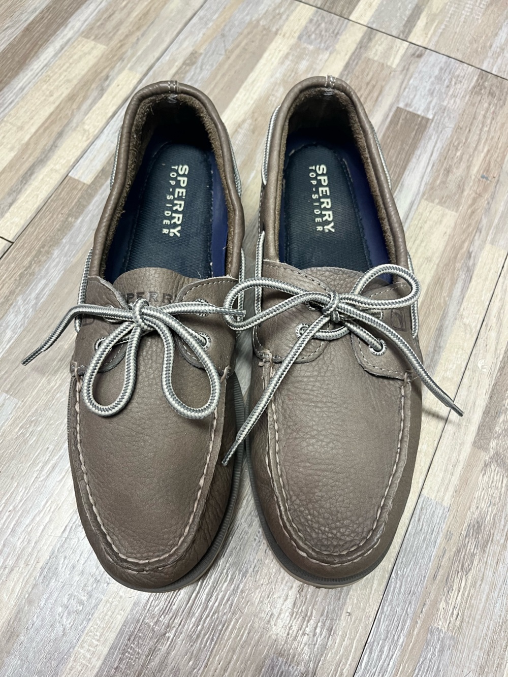 Sperry Men's Taupe Leather 2-Eye Boat Shoes